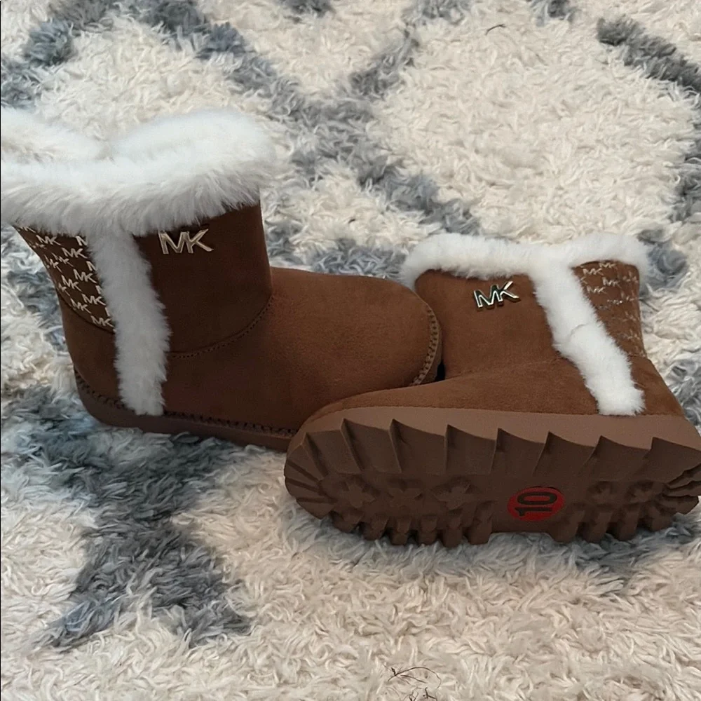 Michael Kors Kids' Brown Faux-Fur Winter Boots